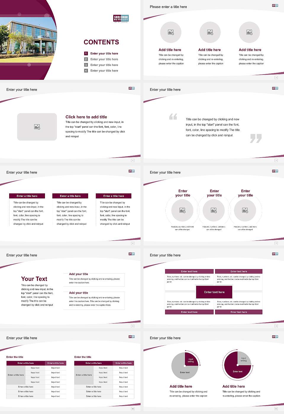 Shridhar University Course/Courseware Creation PPT Template16:9 ratio PPT effect preview image2