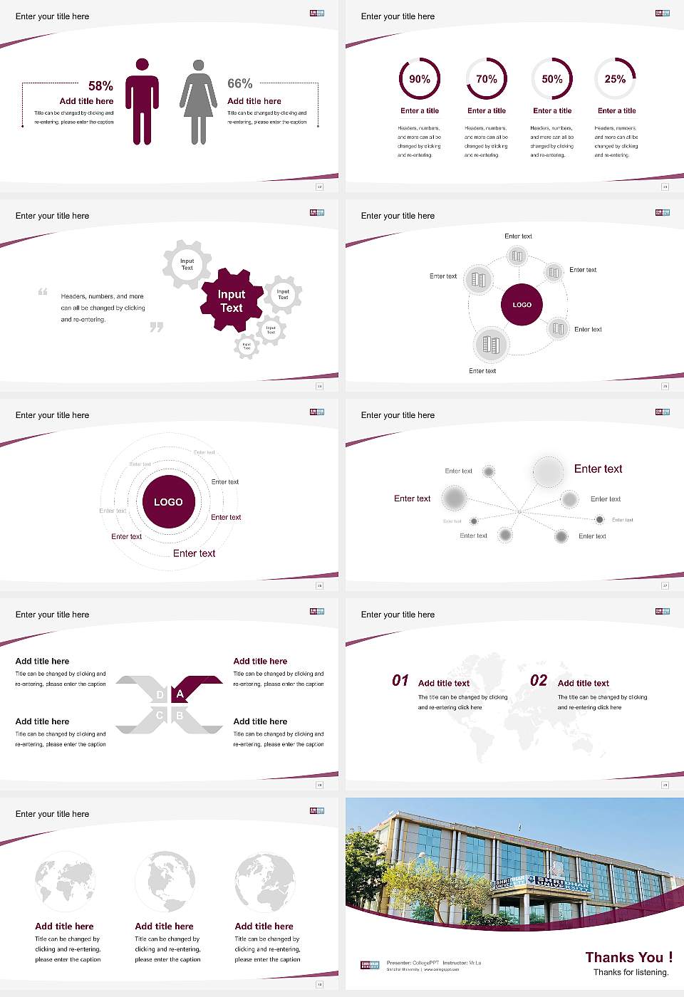 Shridhar University Course/Courseware Creation PPT Template16:9 ratio PPT effect preview image4