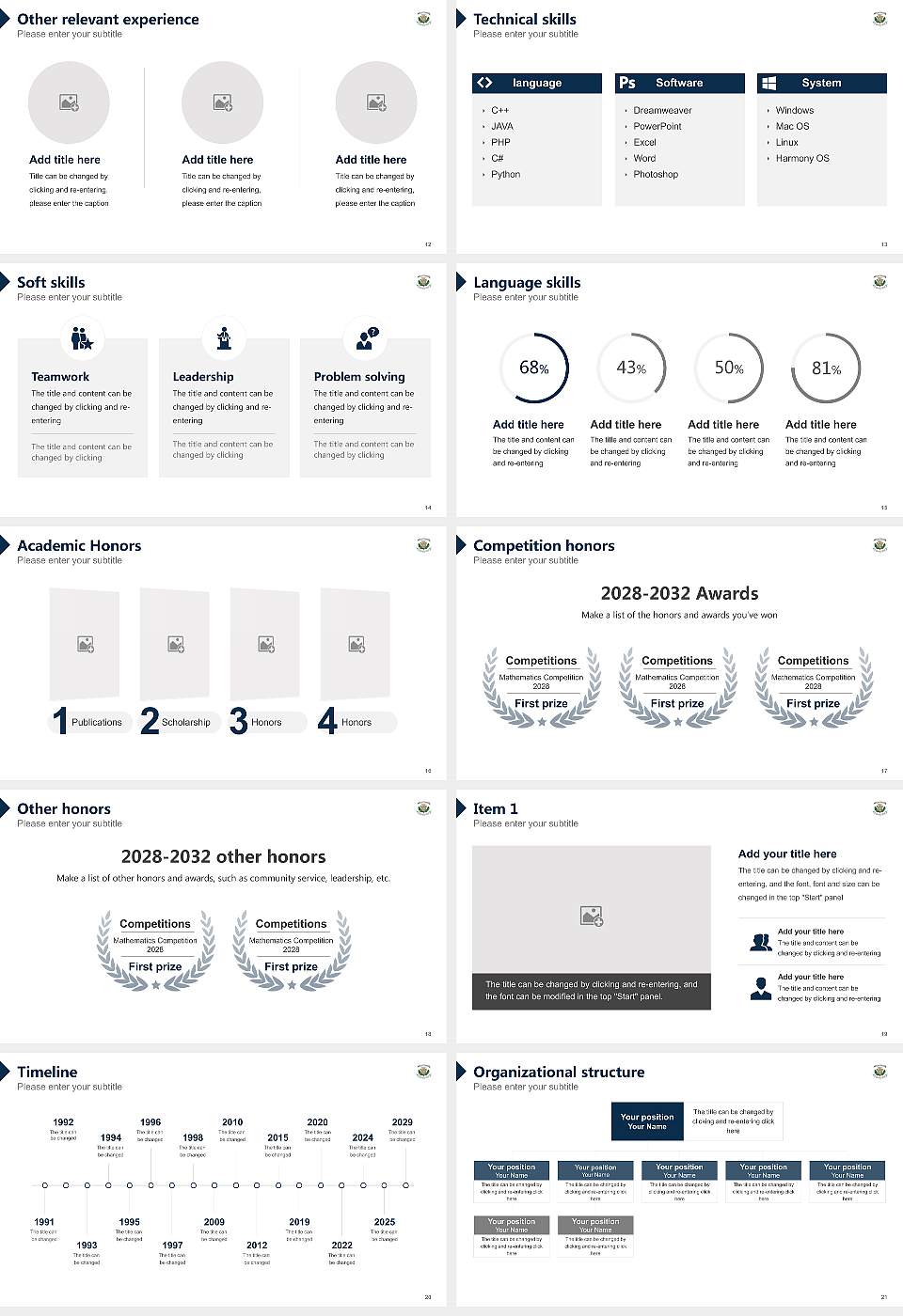 St. Joseph ‘s University Resume PPT Template16:9 ratio PPT effect preview image3