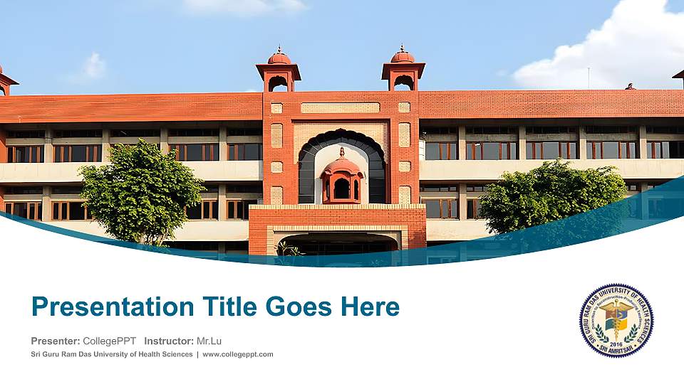 Sri Guru Ram Das University of Health Sciences Course/Courseware Creation PPT Template16:9 ratio PPT effect preview image