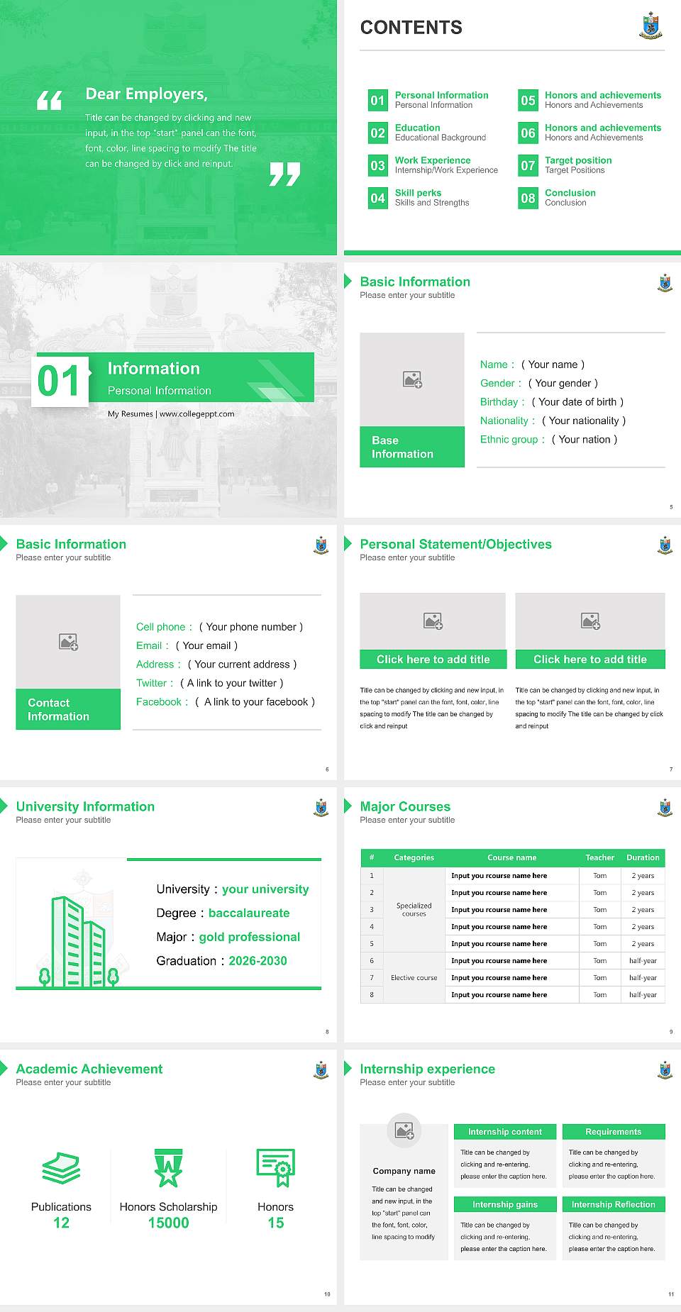Sri Krishnadevaraya University Resume PPT Template4:3 ratio PPT effect preview image2