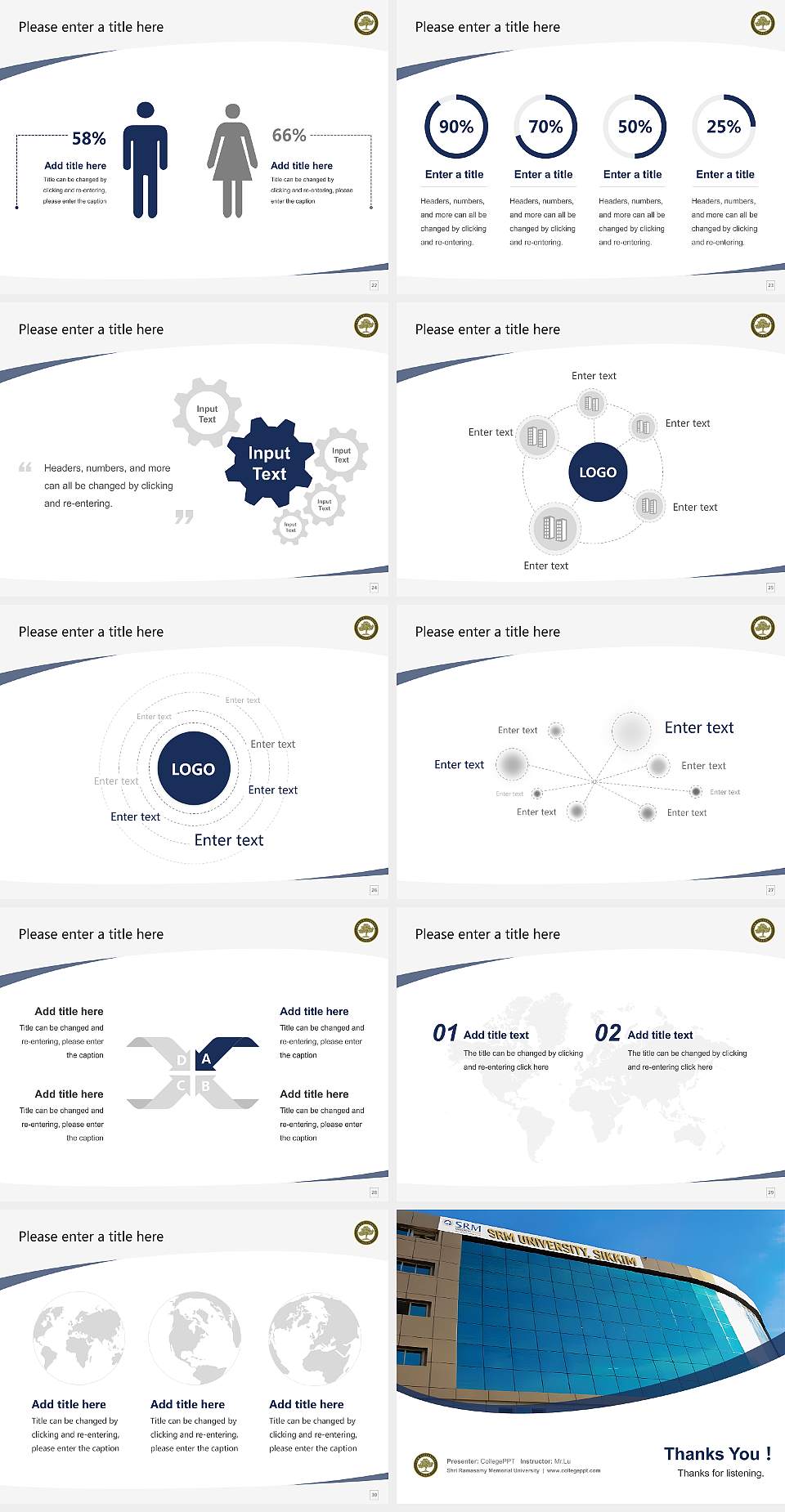 Shri Ramasamy Memorial University Course/Courseware Creation PPT Template4:3 ratio PPT effect preview image4