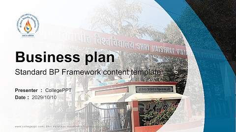 Shri Vaishnav Vidyapeeth Vishwavidyalaya Competition/Entrepreneurship Contest PPT Template