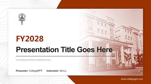 Sri Venkateswara Institute of Medical Sciences Academic Presentation/Research Findings Report PPT Template