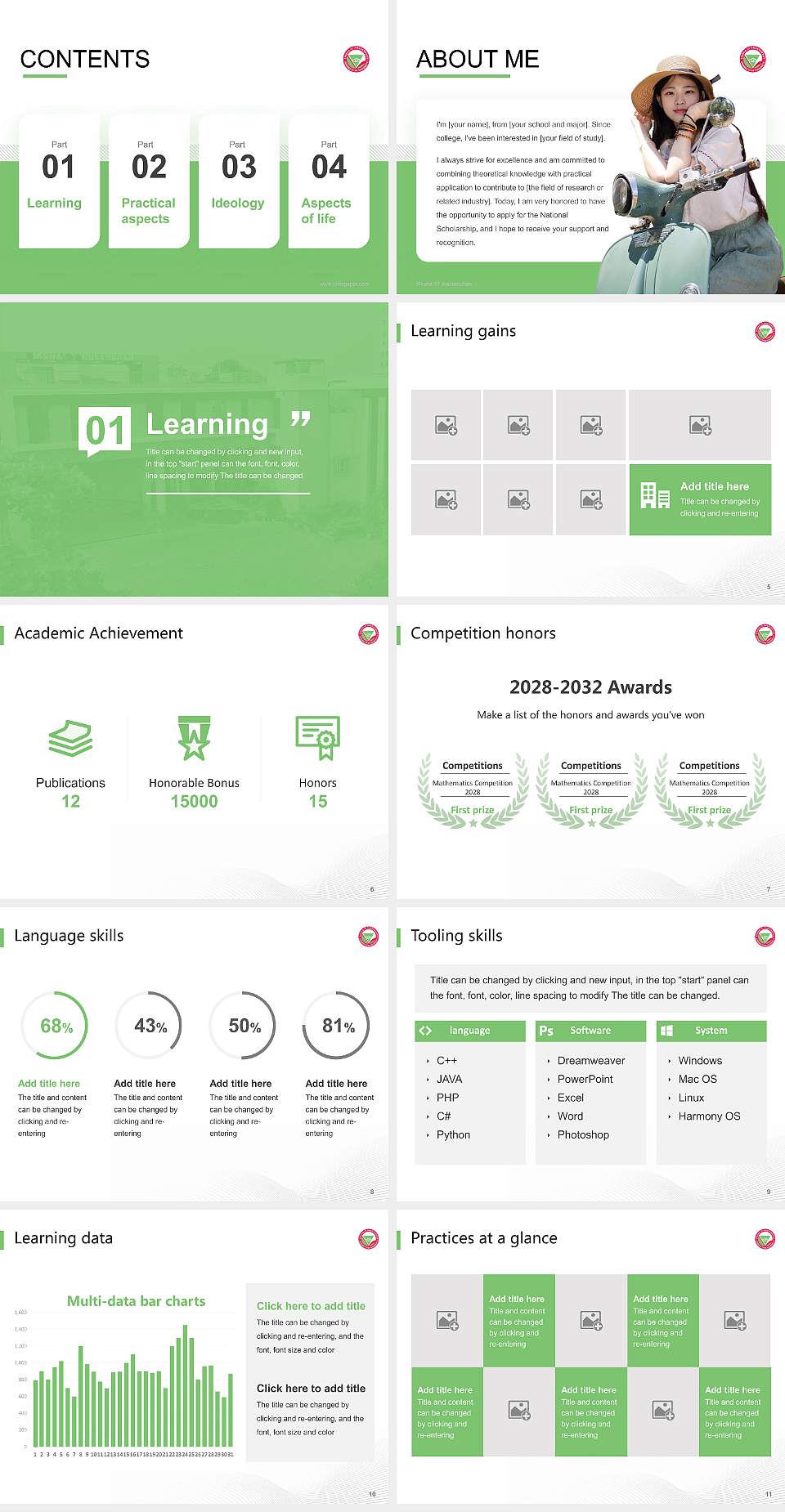 Siksha ‘O’ Anusandhan National Scholarship Defense PPT Template4:3 ratio PPT effect preview image2
