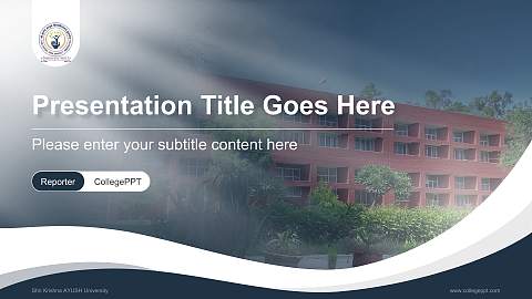 Shri Krishna AYUSH University Lecture Sharing and Networking Event PPT Template