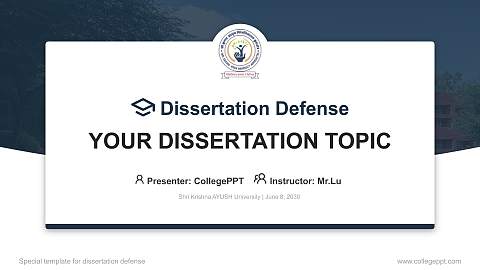 Shri Krishna AYUSH University Graduation Thesis Defense PPT Template