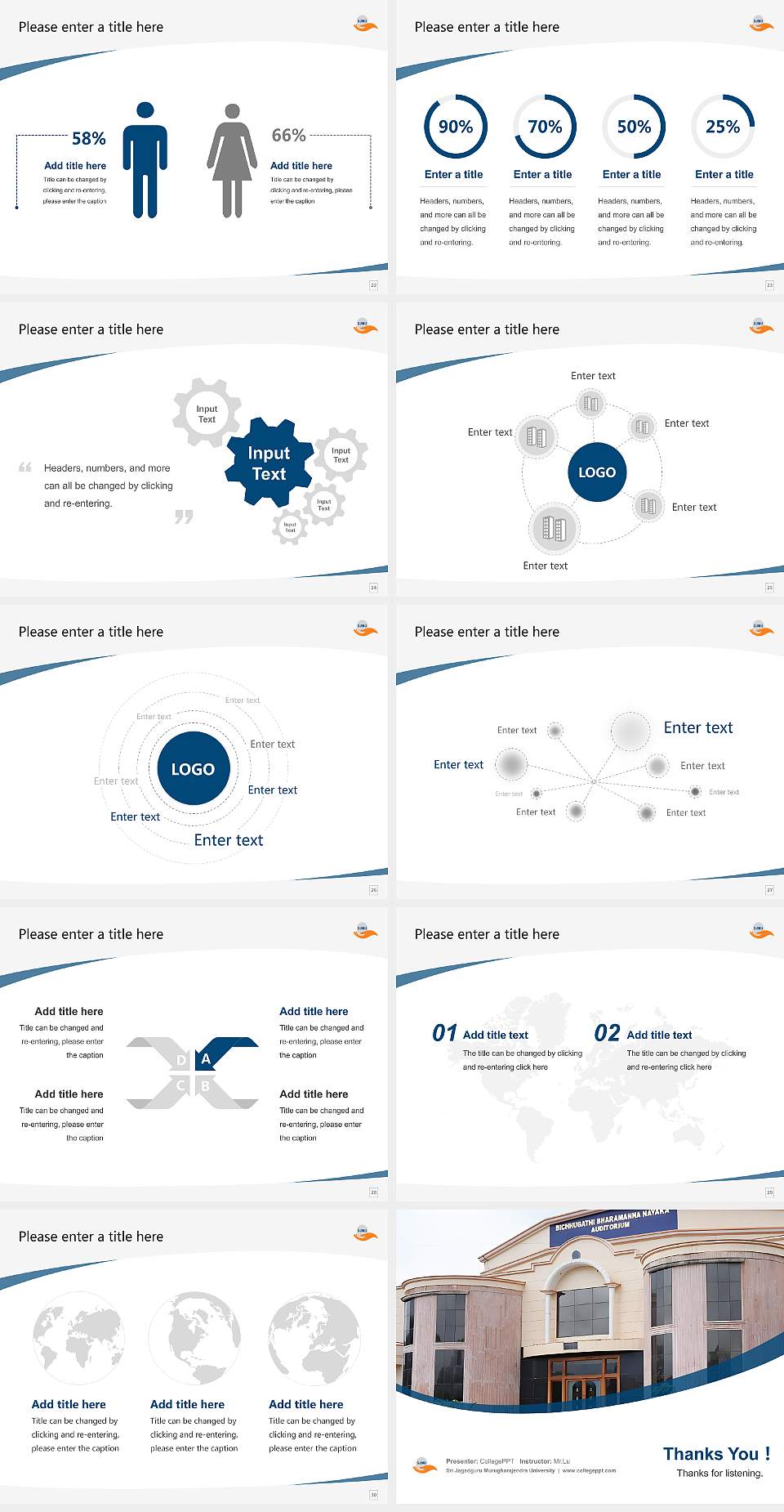 Sri Jagadguru Murugharajendra University Course/Courseware Creation PPT Template4:3 ratio PPT effect preview image4