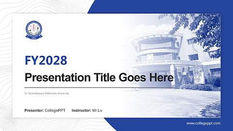 Sri Venkateswara Veterinary University Academic Presentation/Research Findings Report PPT Template