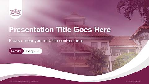 Sree Sankaracharya University of Sanskrit Lecture Sharing and Networking Event PPT Template