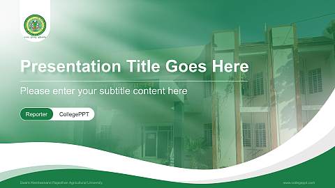Swami Keshwanand Rajasthan Agricultural University Lecture Sharing and Networking Event PPT Template