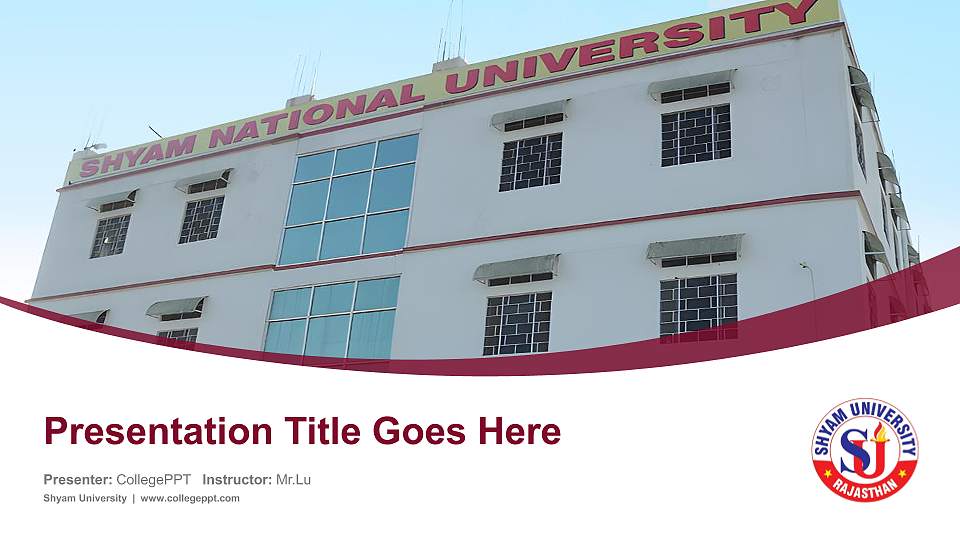 Shyam University Course/Courseware Creation PPT Template16:9 ratio PPT effect preview image