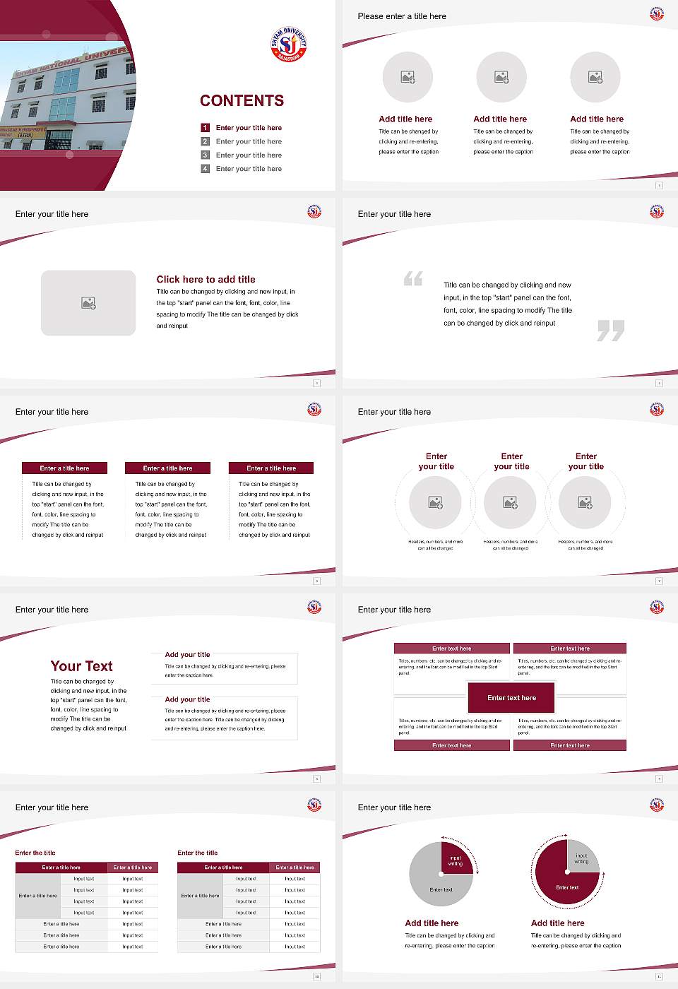 Shyam University Course/Courseware Creation PPT Template16:9 ratio PPT effect preview image2