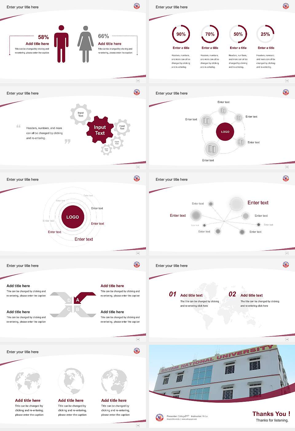Shyam University Course/Courseware Creation PPT Template16:9 ratio PPT effect preview image4