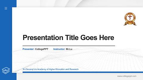 Sri Devaraj Urs Academy of Higher Education and Research Thesis Proposal/Graduation Defense PPT Template