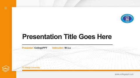 Sri Balaji University Thesis Proposal/Graduation Defense PPT Template