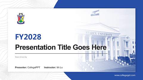Starex University Academic Presentation/Research Findings Report PPT Template