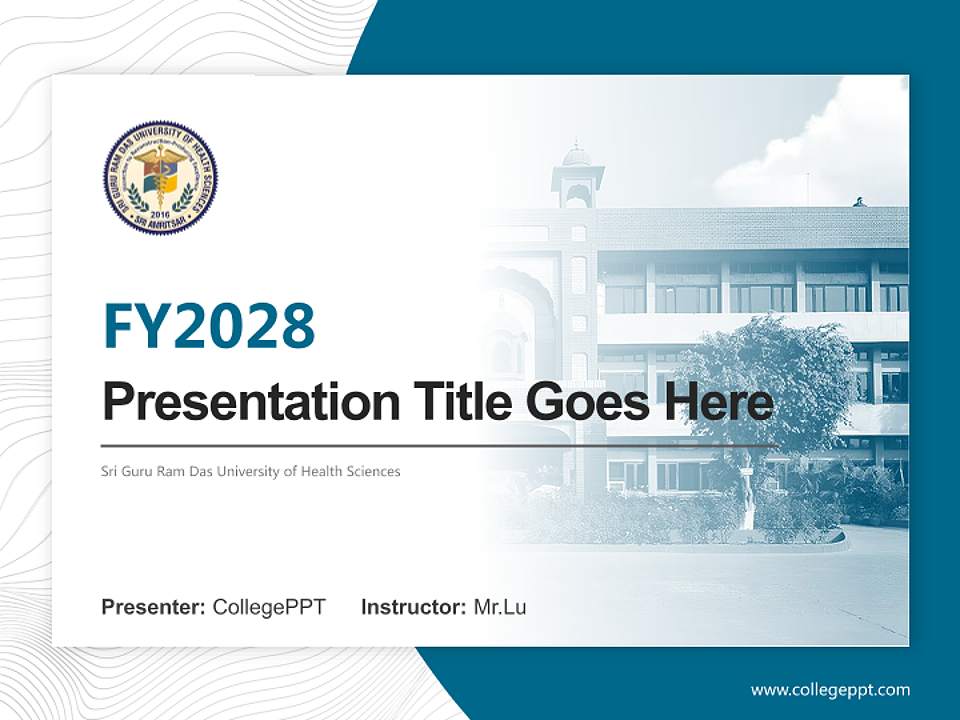 Sri Guru Ram Das University of Health Sciences Academic Presentation/Research Findings Report PPT Template4:3 ratio PPT effect preview image5