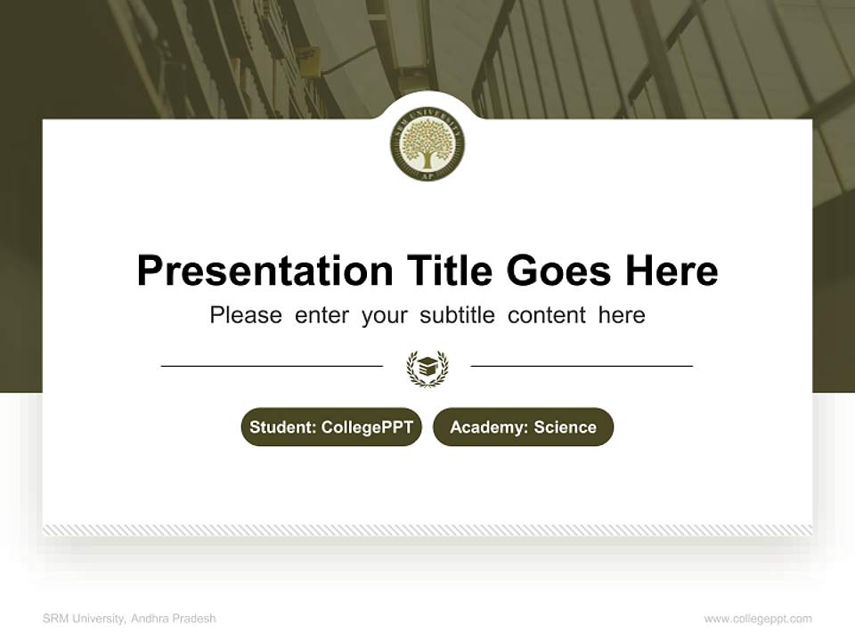 SRM University, Andhra Pradesh National Scholarship Defense PPT Template4:3 ratio PPT effect preview image4