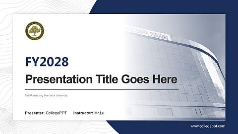 Shri Ramasamy Memorial University Academic Presentation/Research Findings Report PPT Template