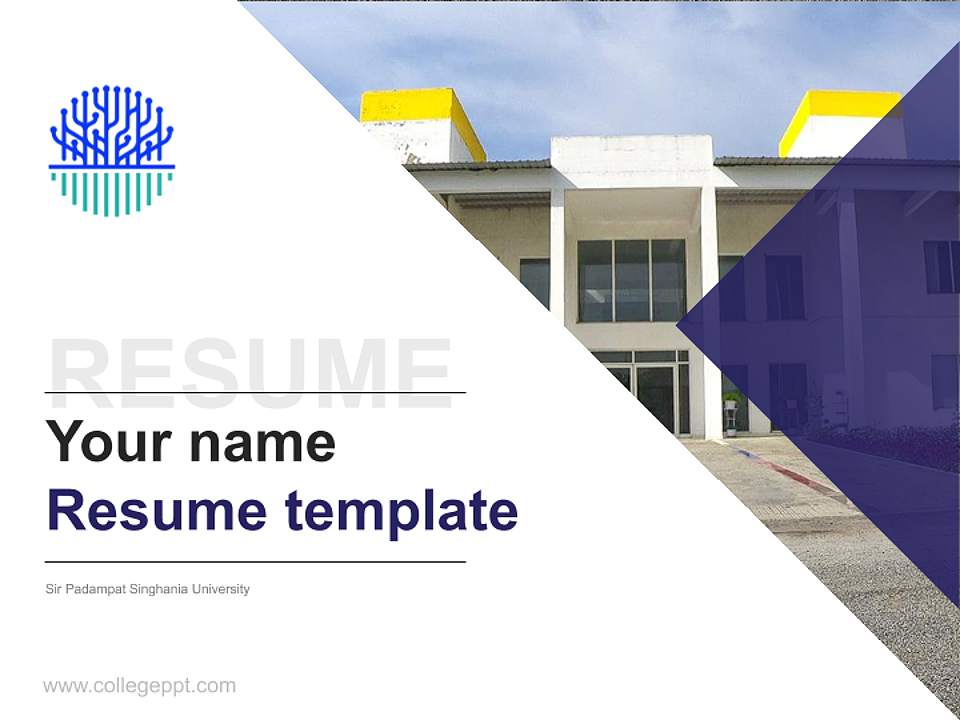 Sir Padampat Singhania University Resume PPT Template4:3 ratio PPT effect preview image5