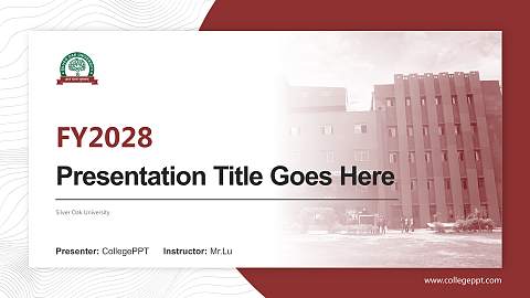 Silver Oak University Academic Presentation/Research Findings Report PPT Template