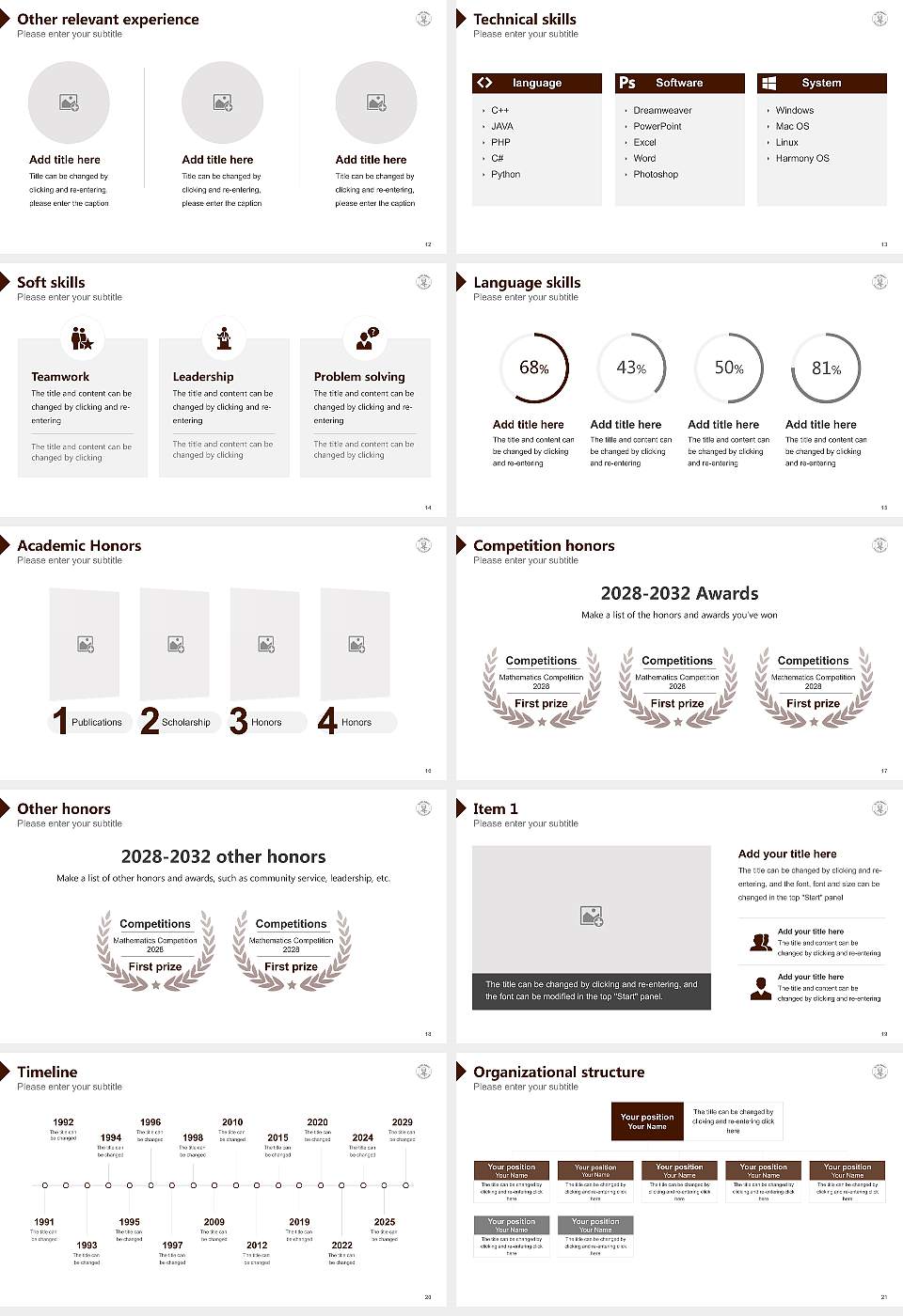 Sindhu Central University Resume PPT Template16:9 ratio PPT effect preview image3