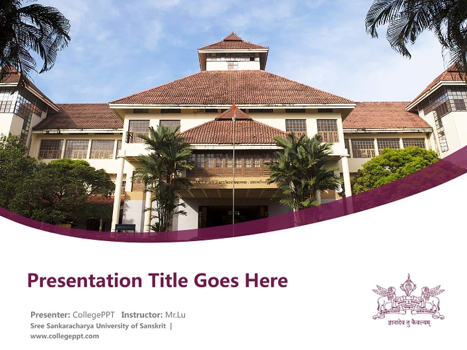 Sree Sankaracharya University of Sanskrit Course/Courseware Creation PPT Template4:3 ratio PPT effect preview image5