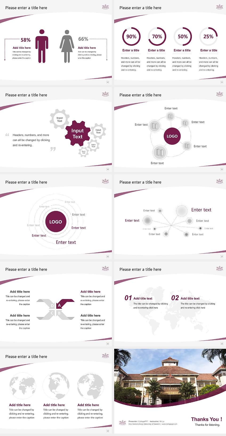 Sree Sankaracharya University of Sanskrit Course/Courseware Creation PPT Template4:3 ratio PPT effect preview image4