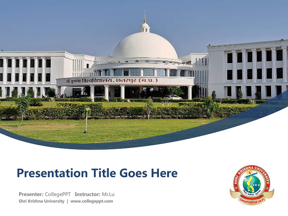 Shri Krishna University Course/Courseware Creation PPT Template4:3 ratio PPT effect preview image5