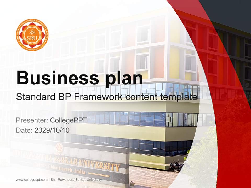 Shri Rawatpura Sarkar University Competition/Entrepreneurship Contest PPT Template4:3 ratio PPT effect preview image9