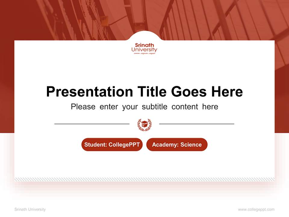 Srinath University National Scholarship Defense PPT Template4:3 ratio PPT effect preview image4
