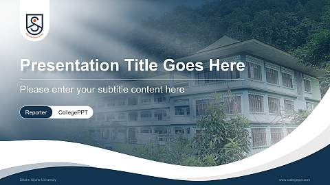 Sikkim Alpine University Lecture Sharing and Networking Event PPT Template