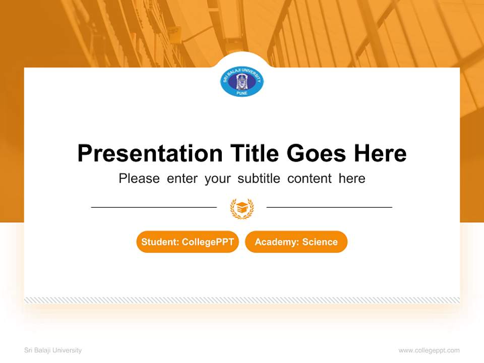 Sri Balaji University National Scholarship Defense PPT Template4:3 ratio PPT effect preview image4