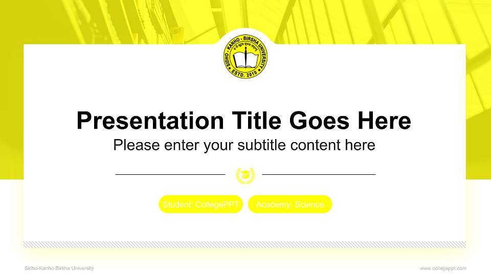 Sidho-Kanho-Birsha University National Scholarship Defense PPT Template16:9 ratio PPT effect preview image