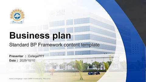 SRM University, Haryana Competition/Entrepreneurship Contest PPT Template