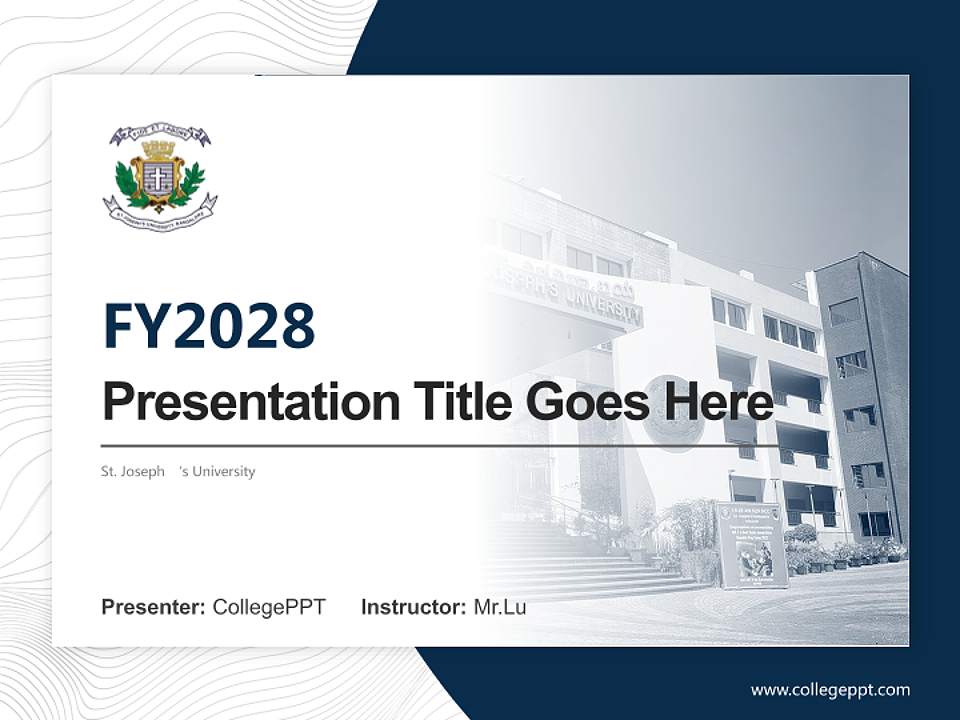 St. Joseph ‘s University Academic Presentation/Research Findings Report PPT Template4:3 ratio PPT effect preview image5