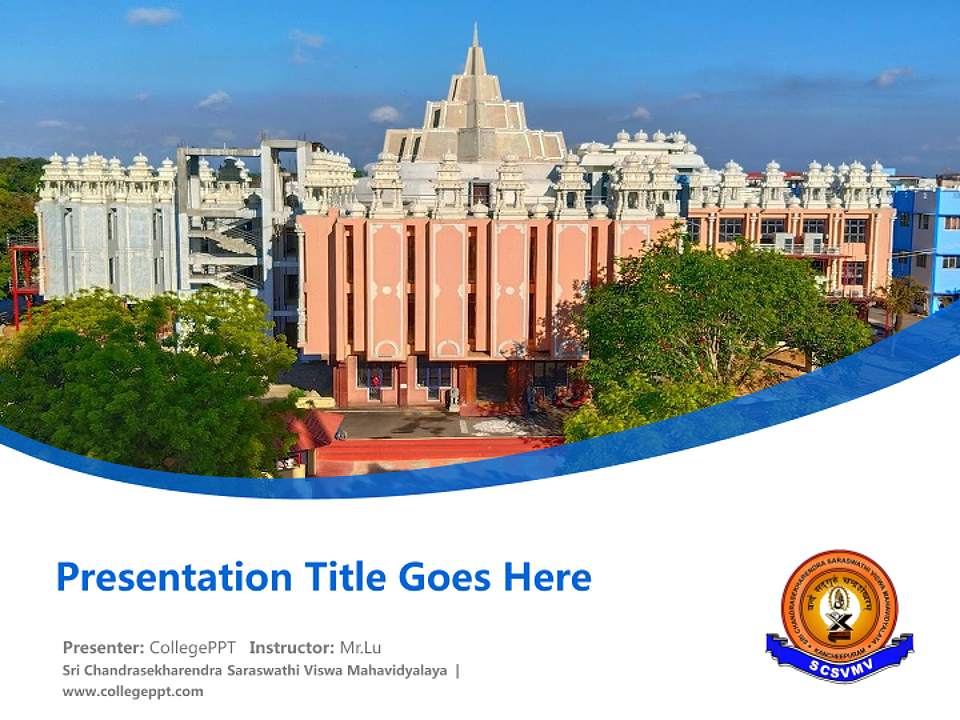 Sri Chandrasekharendra Saraswathi Viswa Mahavidyalaya Course/Courseware Creation PPT Template4:3 ratio PPT effect preview image5