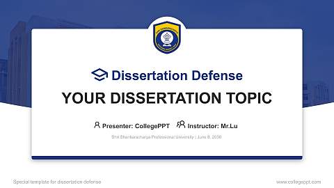 Shri Shankaracharya Professional University Graduation Thesis Defense PPT Template
