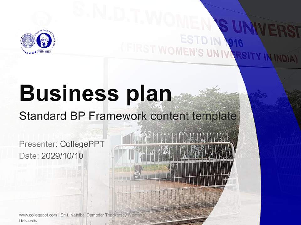 Smt. Nathibai Damodar Thackersey Women’s University Competition/Entrepreneurship Contest PPT Template4:3 ratio PPT effect preview image9