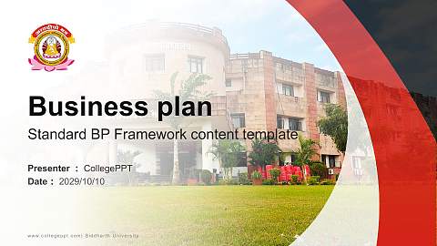 Siddharth University Competition/Entrepreneurship Contest PPT Template