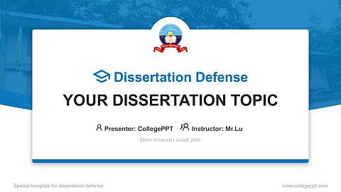 Sikkim University Graduation Thesis Defense PPT Template