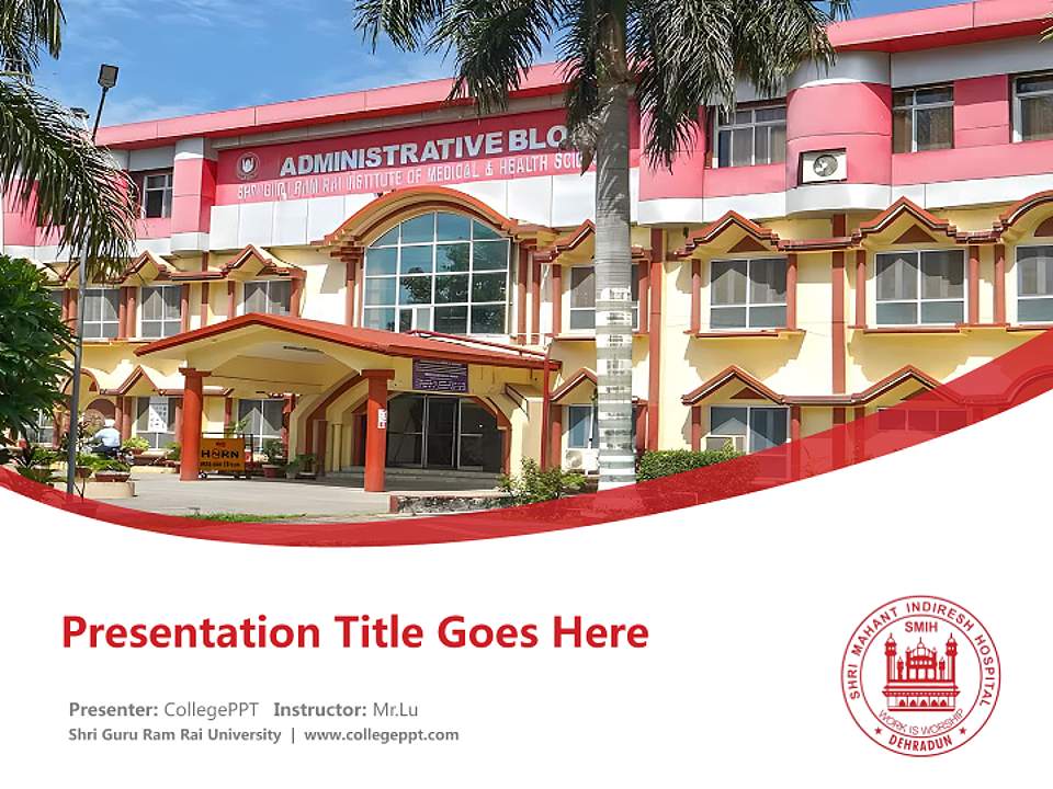 Shri Guru Ram Rai University Course/Courseware Creation PPT Template4:3 ratio PPT effect preview image5