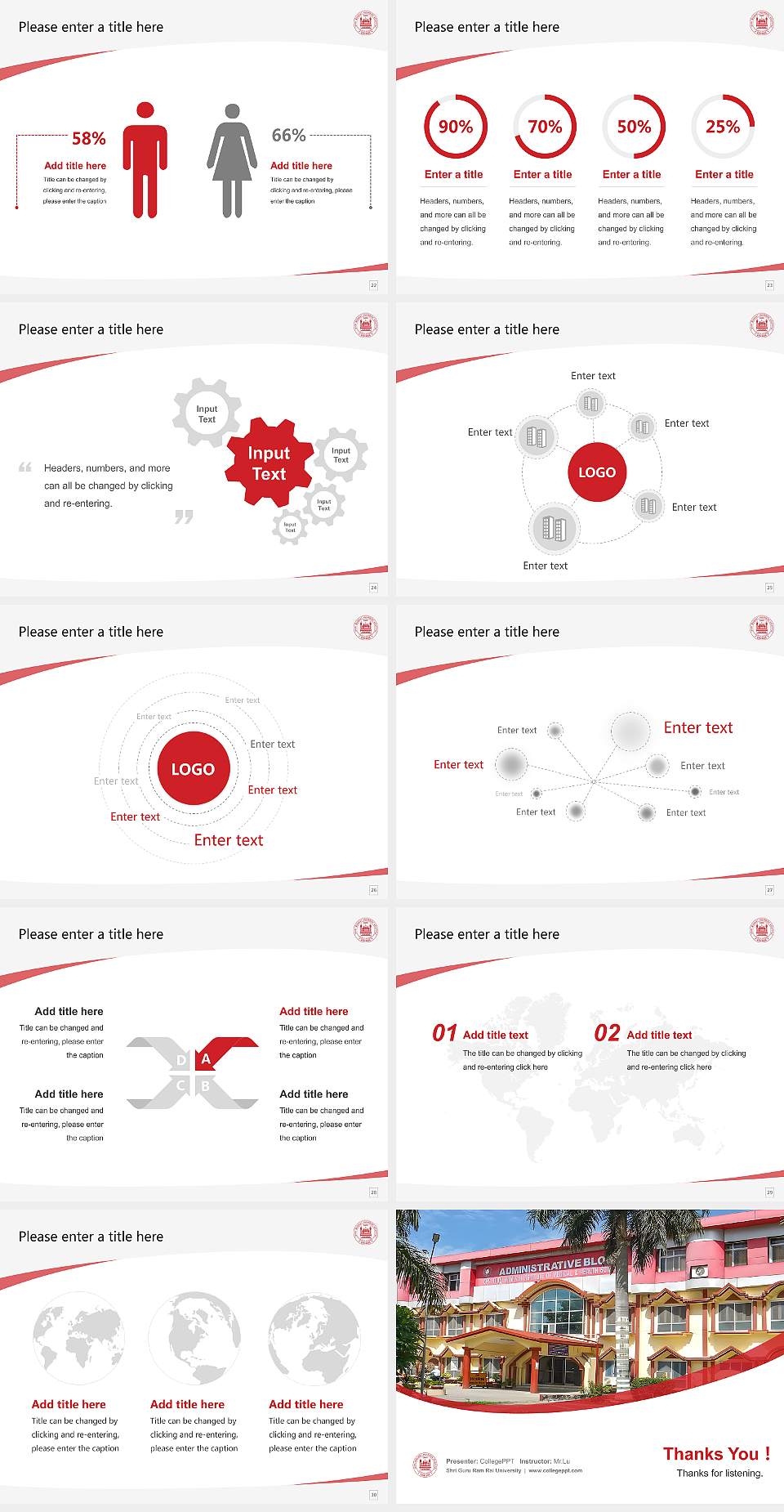 Shri Guru Ram Rai University Course/Courseware Creation PPT Template4:3 ratio PPT effect preview image4