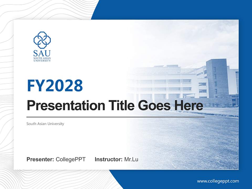 South Asian University Academic Presentation/Research Findings Report PPT Template4:3 ratio PPT effect preview image5