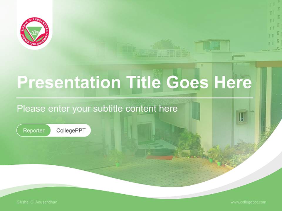 Siksha ‘O’ Anusandhan Lecture Sharing and Networking Event PPT Template4:3 ratio PPT effect preview image4