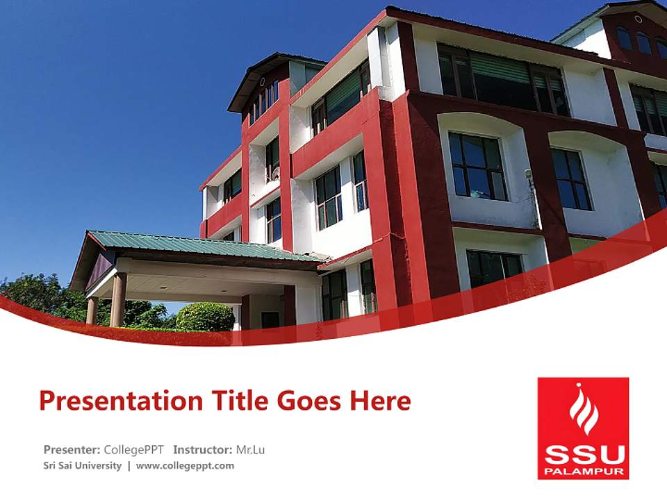 Sri Sai University Course/Courseware Creation PPT Template4:3 ratio PPT effect preview image5