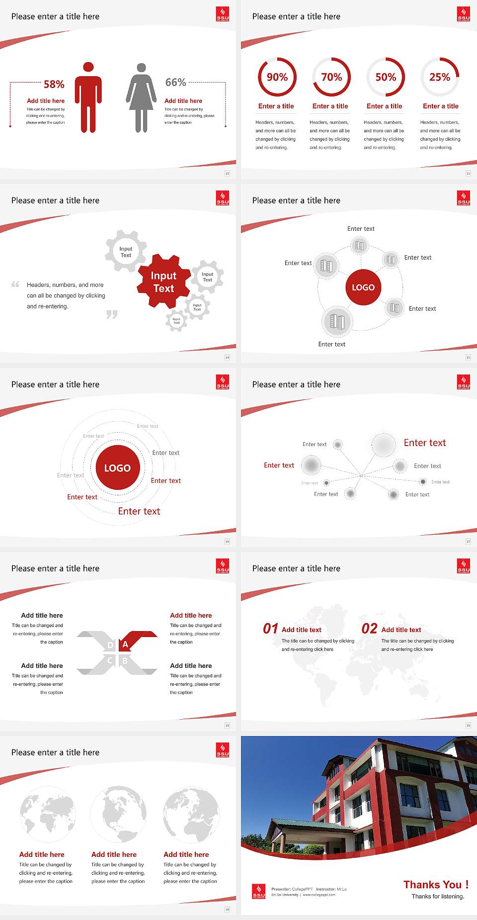 Sri Sai University Course/Courseware Creation PPT Template4:3 ratio PPT effect preview image4