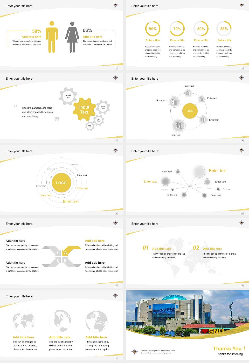 Sister Nivedita University Course/Courseware Creation PPT Template16:9 ratio PPT effect preview image4