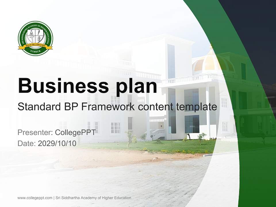 Sri Siddhartha Academy of Higher Education Competition/Entrepreneurship Contest PPT Template4:3 ratio PPT effect preview image9
